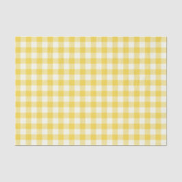 Pastel Yellow Gingham Buffalo Check Pset Pattern Tissuepapier
