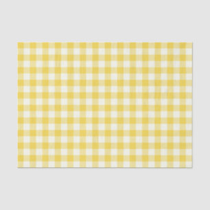 Pastel Yellow Gingham Buffalo Check Pset Pattern Tissuepapier