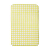 Pastel Yellow Gingham Pattern Badmat (Voorkant Verticaal)