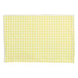 Pastel Yellow Gingham Pattern Kussensloop