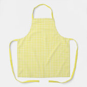 Pastel Yellow Gingham Pattern Schort (Voorkant)
