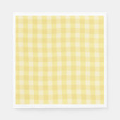 Pastel Yellow Gingham Print Plaid Servet (Voorkant)