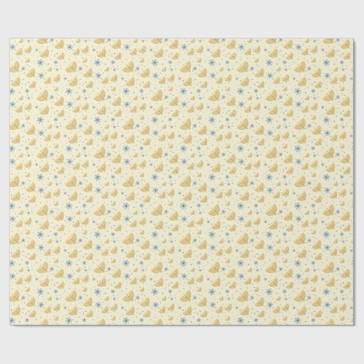 Pastel Yellow Hanukkah Menorah Star David Pattern Cadeaupapier (Vlak)