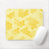 Pastel Yellow Honeycomb Patroon Muismat (Met muis)