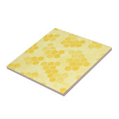 Pastel Yellow Honeycomb Patroon Tegeltje (Zijkant)