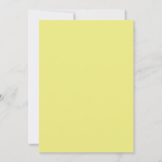 Pastel Yellow Invitation Kaart (Voorkant)