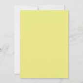 Pastel Yellow Invitation Kaart (Achterkant)