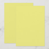 Pastel Yellow Invitation Kaart (Voorkant / Achterkant)