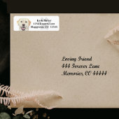 Pastel Yellow Lab Return-adreslabel Etiket