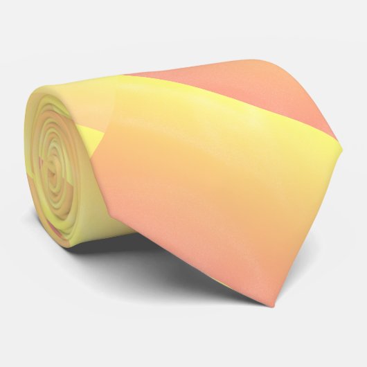 Pastel Yellow Pattern Vaporwave Stropdas (Opgerold)