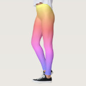 Pastel Yellow Periwinkle Rainbow Ombre Leggings (Links)