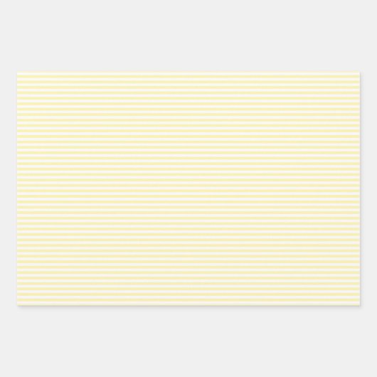 Pastel Yellow Pset Striped Spring Inpakpapier Vel (Voorkant)