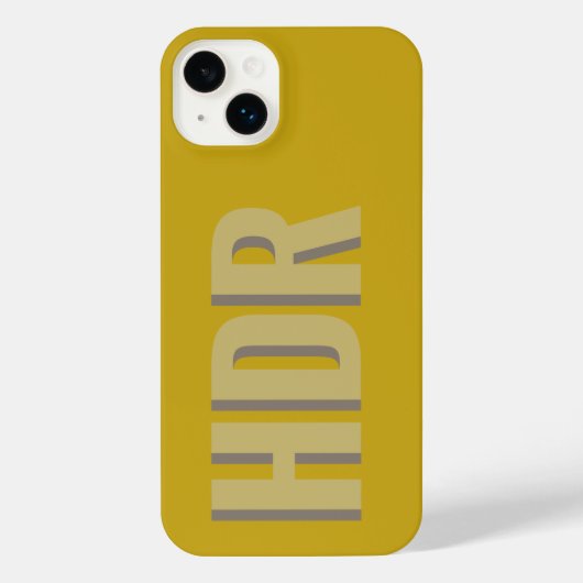 pastel yellow Shades Shadow Monogram modern name iPhone Hoesje (Achterkant)
