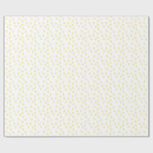 Pastel Yellow Simple Modern Raindrops Patroon Cadeaupapier (Vlak)