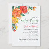 Pastel Yellow Spring Dahlia Bloemen Baby shower Kaart (Voorkant)