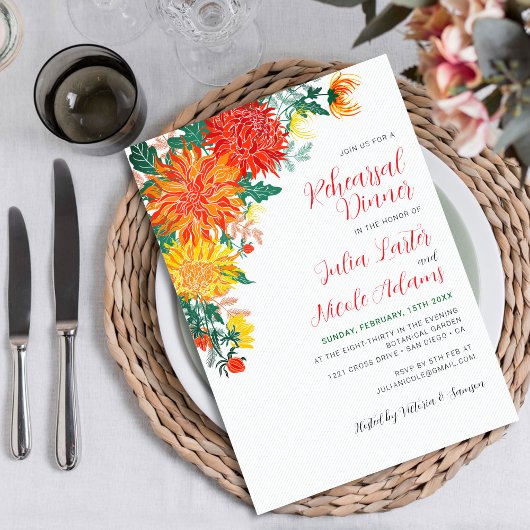 Pastel Yellow Spring Dahlia repetitie diner Kaart