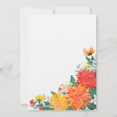 Pastel Yellow Spring Dahlia repetitie diner Kaart (Achterkant)