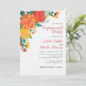 Pastel Yellow Spring Dahlia verlovingsfeest Kaart (Staand voorkant)