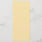 Pastel Yellow Waterverf Floral Weddenschap Recepti Menu (Achterkant)