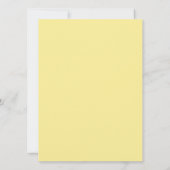 Pastel Yellow White Floral Wedding Invitations Kaart (Achterkant)