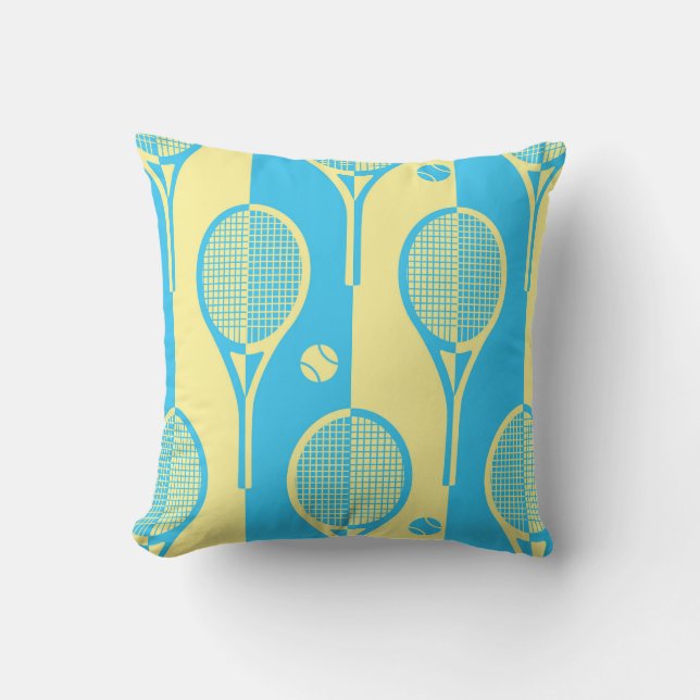 Pastel (ying yang) tennisrackets kussen (Voorkant)