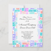 Pastel Yoga Word Cloud Elegant Patroon Kaart (Achterkant)