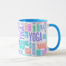 Pastel Yoga Word Cloud Elegant Patroon