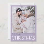 Pastel Zacht Licht Lavendel Vrolijke Kerstfoto Kaart (Voorkant)
