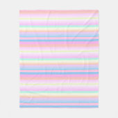 Pastel zachte kleur creatief gestreept fleece deken (Voorkant)