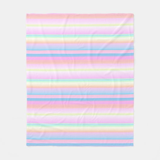 Pastel zachte kleur creatief gestreept fleece deken (Voorkant)