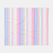 Pastel zachte kleur creatief gestreept fleece deken (Voorkant (Horizontaal))