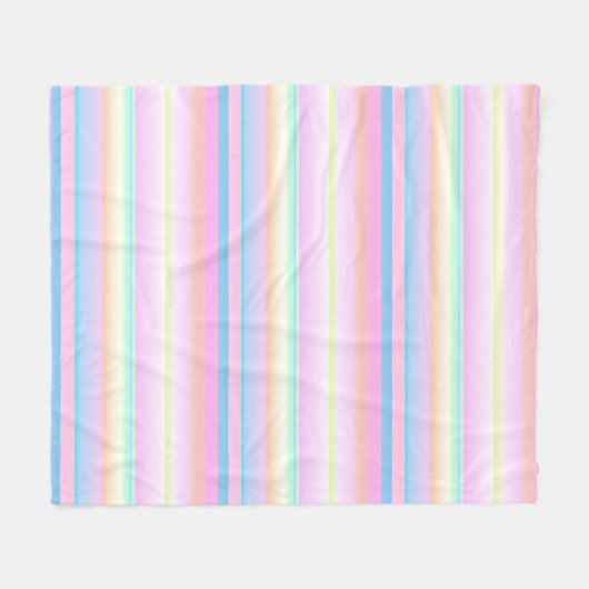 Pastel zachte kleur creatief gestreept fleece deken (Voorkant (Horizontaal))
