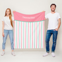 Pastel Zalmroze Mintgroene Strepen Naam