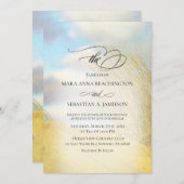 ** Pastel zand duin strand gras bruiloft Kaart (Voorkant / Achterkant)