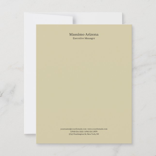 Pastel Zand Eenvoudig Professioneel Minimailst Pap (Voorkant)