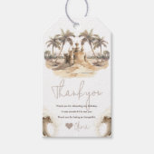 Pastel Zand Elegant Beach Party Custom Cadeaulabel (Voorkant)