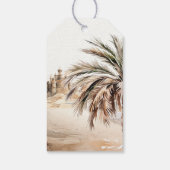 Pastel Zand Elegant Beach Party Custom Cadeaulabel (Achterkant)