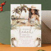 Pastel Zand Verjaardag Strand Party Afro Kaart