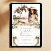 Pastel Zand Verjaardag Strand Party Afro Kaart