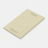 Pastel zand vlak professioneel modern minimailst post-it® notes (Schuin)