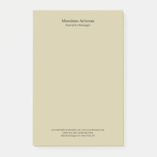 Pastel zand vlak professioneel modern minimailst post-it® notes