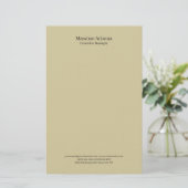 Pastel Zand Vlakke Professionele Moderne Minimails Briefpapier (Staand voorkant)