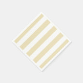Pastel zandgeel en wit gestreept servet (Hoek)