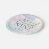 Pastel Ze is op Cloud Nine Baby shower Papieren Bordje (Gekanteld)