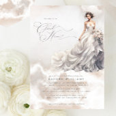 Pastel Ze is op Cloud Nine Dreamy Vrijgezellenfees Kaart