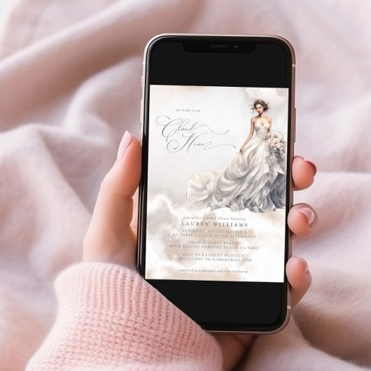 Pastel Ze is op Cloud Nine Dreamy Vrijgezellenfees Kaart