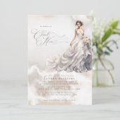 Pastel Ze is op Cloud Nine Dreamy Vrijgezellenfees Kaart (Staand voorkant)