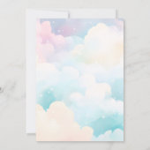 Pastel Ze staat op Cloud Nine Baby shower Invitati Kaart (Achterkant)