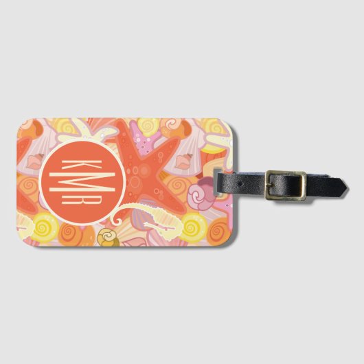 Pastel Zee Creatinatie | Monogram Bagagelabel (Voorkant (horizontaal))