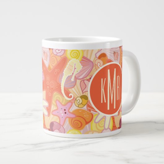 Pastel Zee Creatinatie | Monogram Grote Koffiekop (Voorkant rechts)